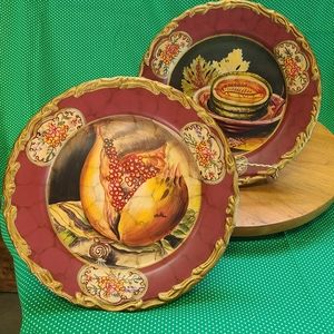 Two Hand Painted Decorative Plates by R. W…